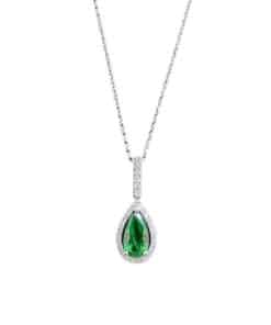 Garnet and diamond drop pendant jewelry from Houston Gold Exchange.