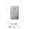 Lingote de plata y paladio de 1 onza, con una pureza de 0,9995 y certificado por Houston Gold Exchange.