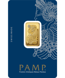 Gold bar featuring intricate artistic design, available at Houston Gold Exchange in Houston, TX.