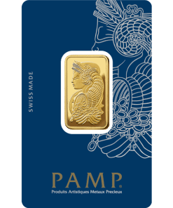 Gold bar featuring an artistic design, ideal for investment and collectibles at Houston Gold Exchang.