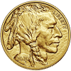 Gold coin featuring Native American profile, "LIBERTY" inscription, and year 2020, symbolizing preci.