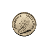 Moneda sudafricana de oro y plata con el perfil de un hombre barbudo, utilizada con fines de inversión y comercio.